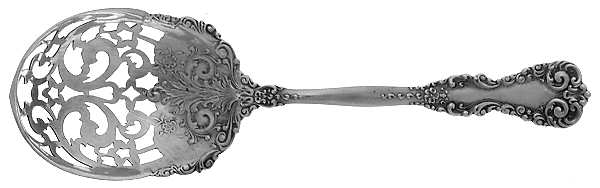 Revere (Sterling, 1898, No Monograms) Pierced Nut Serving Spoon