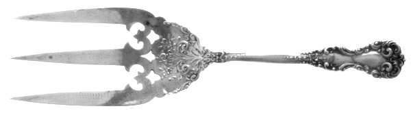 Revere (Sterling, 1898, No Monograms) Solid Toast Serving Fork