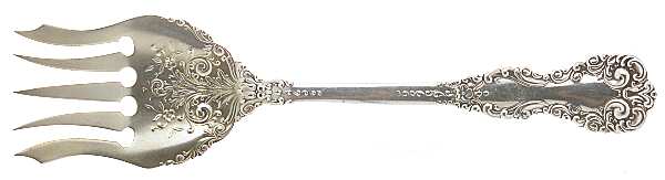 Revere (Sterling, 1898, No Monograms) Large Solid Tined Sardine Serving Fork