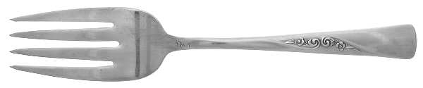 Revelation II (Silverplate, 1953) Medium Solid Cold Meat Serving Fork