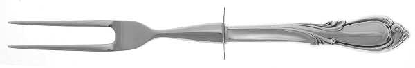 Rhapsody-New (Sterling, 1957) Small Steak Carving Fork with Stainless Prongs