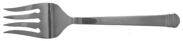 Rhythm (Stainless) Medium Solid Cold Meat Serving Fork