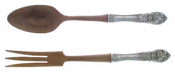 Richelieu (Sterling, 1935) Wooden Bowl 2-Piece Salad Set