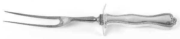 Richmond (Sterling, 1910) Large Stainless-Prong Roast Carving Fork
