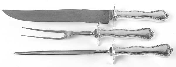 Richmond (Sterling, 1910) Large 3-Piece Roast Carving Set w/ Stainless Blade