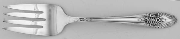 Rivera Revisited (Silverplate, 1954) Medium Solid Cold Meat Serving Fork