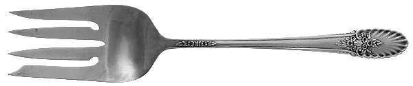 Riviera (Sterling, 1936) Medium Solid Cold Meat Serving Fork