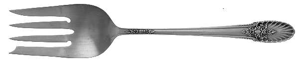 Riviera (Sterling, 1936) Small Solid Cold Meat Serving Fork