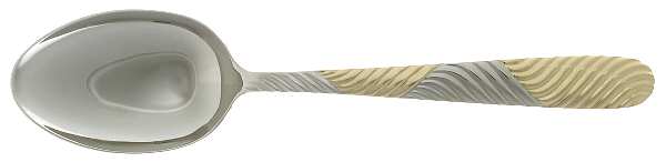 Riviera (Stainless, Gold Accent) Tablespoon (Serving Spoon)