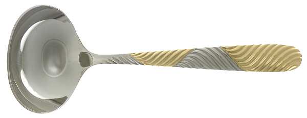 Riviera (Stainless, Gold Accent) Solid Gravy Ladle