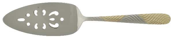 Riviera (Stainless, Gold Accent) Pierced All Stainless Pie Server