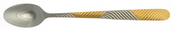 Riviera (Stainless, Gold Accent) Iced Tea Spoon