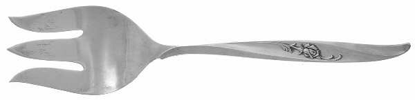 Rose Ballet (Sterling, 1962) Medium Solid Cold Meat Serving Fork