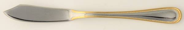 Royal Bead (Stainless) Flat Handle Master Butter Knife