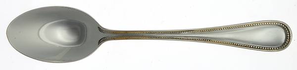 Royal Bead Gold (Stainless, Gold Accent) Oval Place Soup Spoon by International Silver