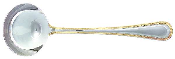 Royal Bead Gold (Stainless, Gold Accent) Solid Gravy Ladle