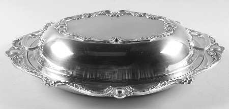 Rochelle (Silverplate, Hollowware) Double Vegetable Bowl