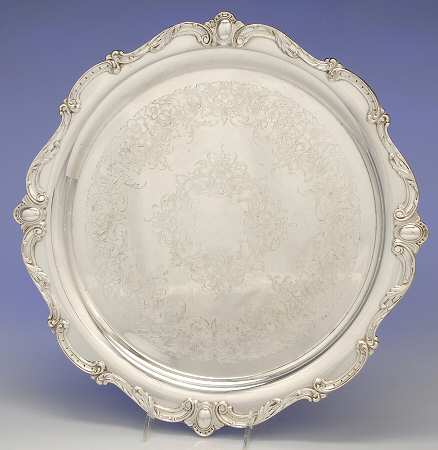 Rochelle (Silverplate, Hollowware) Round Silverplate Tray