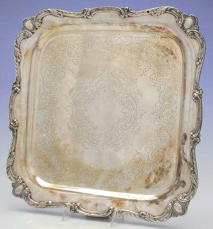 Rochelle (Silverplate, Hollowware) 14" Square Tray
