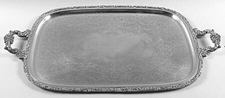Rococo (Silverplate, Hollowware) Large Silverplate Waiter Tray