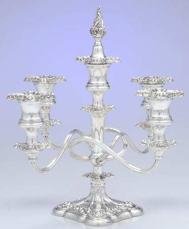Rococo (Silverplate, Hollowware) 13" 5 Light Candelabra