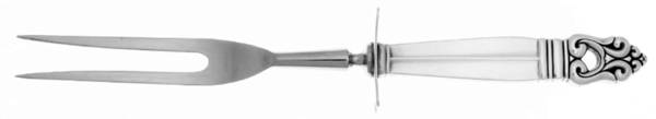 Royal Danish (Sterling, 1939) Small Steak Carving Fork with Stainless Prongs