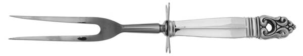 Royal Danish (Sterling, 1939) Large Stainless-Prong Roast Carving Fork