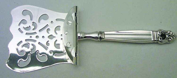 Royal Danish (Sterling, 1939) Hollow Asparagus Server with Silverplate Hood
