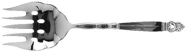Royal Danish (Sterling, 1939) Large Oversize Stainless Cold Meat Serving Fork
