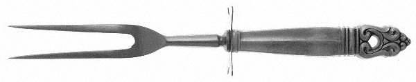 Royal Danish (Sterling, 1939) Large Stainless-Prong Roast Carving Fork