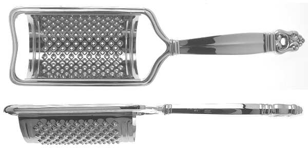 Royal Danish (Sterling, 1939) Cheese Grater with Hollow Handle, Stainless Grater