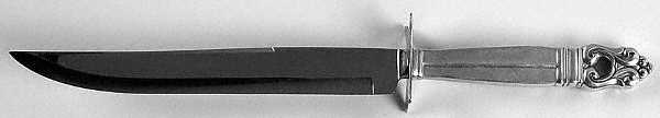 Royal Danish (Sterling, 1939) Large Stainless Blade Roast Carving Knife