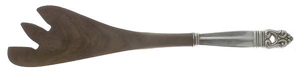 Royal Danish (Sterling, 1939) Salad Serving Fork with Wooden Prongs