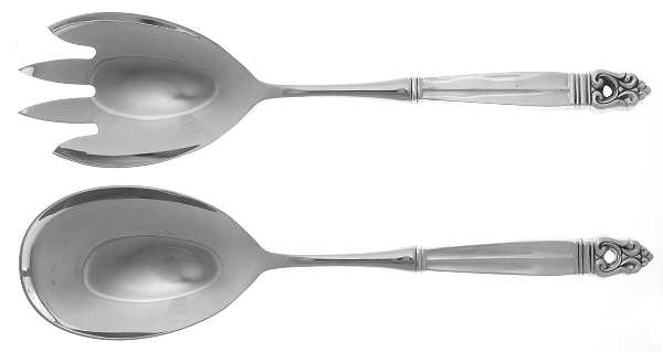 Royal Danish (Sterling, 1939) 2 Pc Salad Set with Stainless Bowl