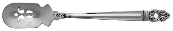 Royal Danish (Sterling, 1939) Short Handled Olive Spoon with Pierced Bowl