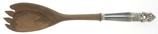 Royal Danish (Sterling, 1939) Salad Serving Fork Wooden Prongs