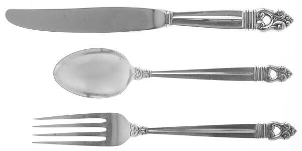 Royal Danish (Sterling, 1939) 3 Piece Youth Set (Knife, Fork & Spoon)