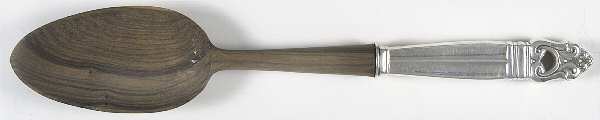 Royal Danish (Sterling, 1939) Salad Serving Spoon Wooden Bowl