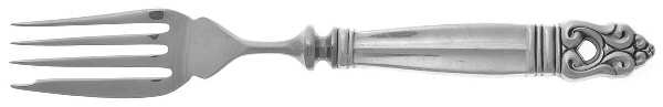 Royal Danish (Sterling, 1939) Individual Hollow Fish Fork, Stainless Tines