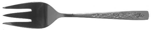 Rose Lace (Stainless) Medium Solid Cold Meat Serving Fork
