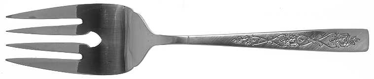 Rose Lace (Stainless) Large Solid Cold Meat Serving Fork
