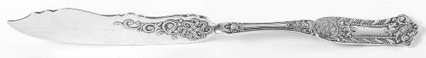 Romanesque (Silverplate, 1898) Flat Twisted Handle Master Butter Knife