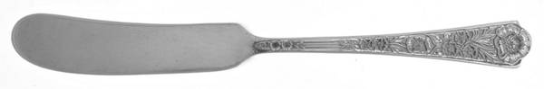 Royal Rose (Sterling, 1938) Flat Handle Butter Spreader