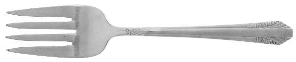 Rosalind (Silverplate, 1938) Medium Solid Cold Meat Serving Fork