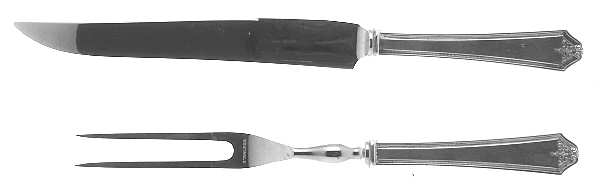 Rosalind-New (Sterling, 1921) Small Stainless Blade 2-Piece Steak Carving Set