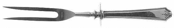 Rosalind-New (Sterling, 1921) Small Steak Carving Fork with Stainless Prongs