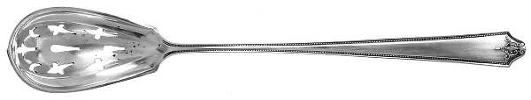 Rosalind-New (Sterling, 1921) Pierced Bowl Short Handle Olive Spoon