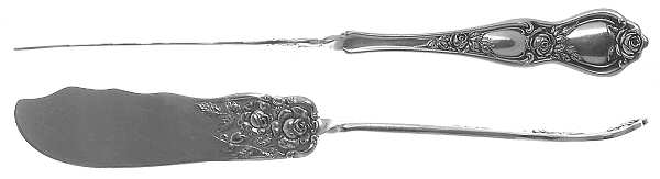 Rose (Silverplate, 1903) Flat Handle Master Butter Knife