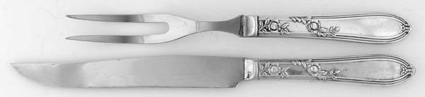Rosemary (Silverplate, 1919) Small Stainless Blade 2-Piece Steak Carving Set
