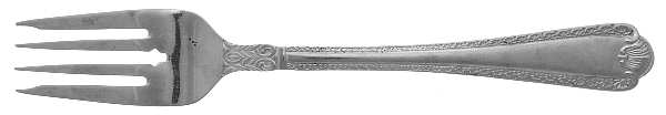 Royal Shell (Stainless, Shell Handle & Tip) Individual Salad Fork by International Silver